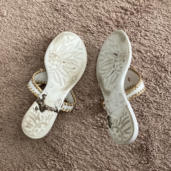 Alana Jelly Sandal in White and Gold by Jack Rogers - Picture 3 of 3